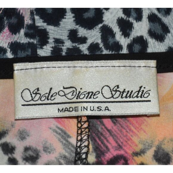 Sole Dione Studio Women's Colorful Animal Leopard Tunic Blouse Top Plus Size 2X - Picture 8 of 10
